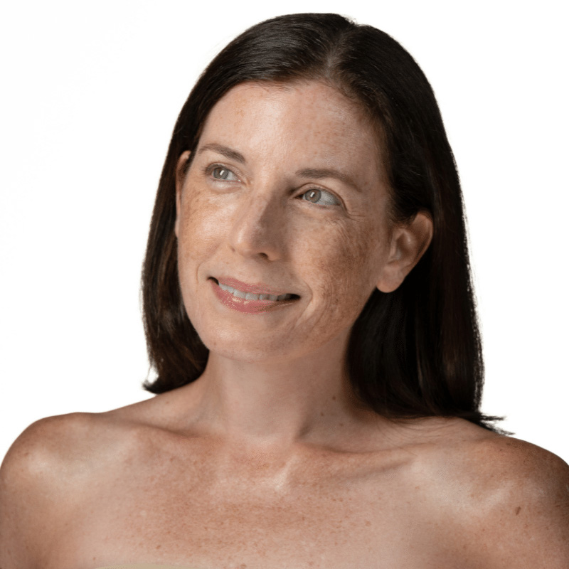 Older woman with glowing, healthy-looking skin